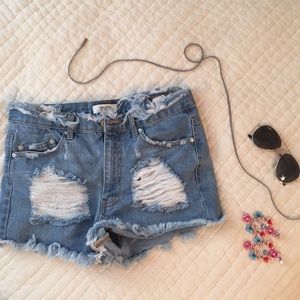High Waisted Jean Shorts